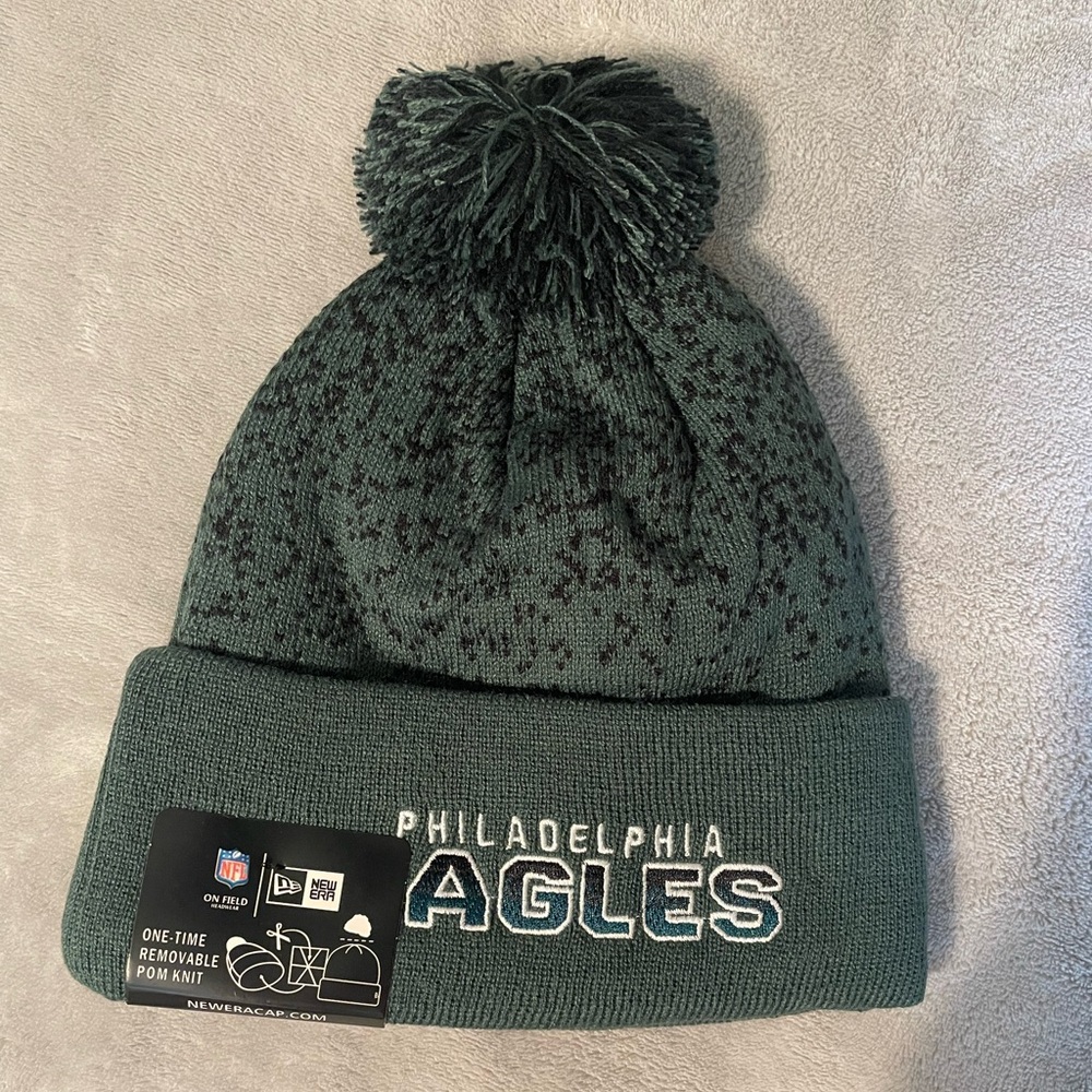 NWT Philadelphia Eagles Pom Beanie, NFL NewEra Cap